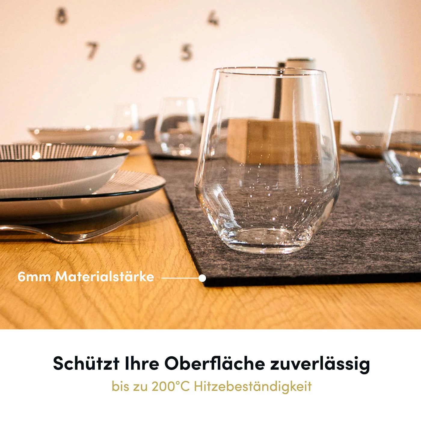 17-teilige Tischdeko: Tischläufer 100x30 cm I Platzsets I Untersetzer - Image 4