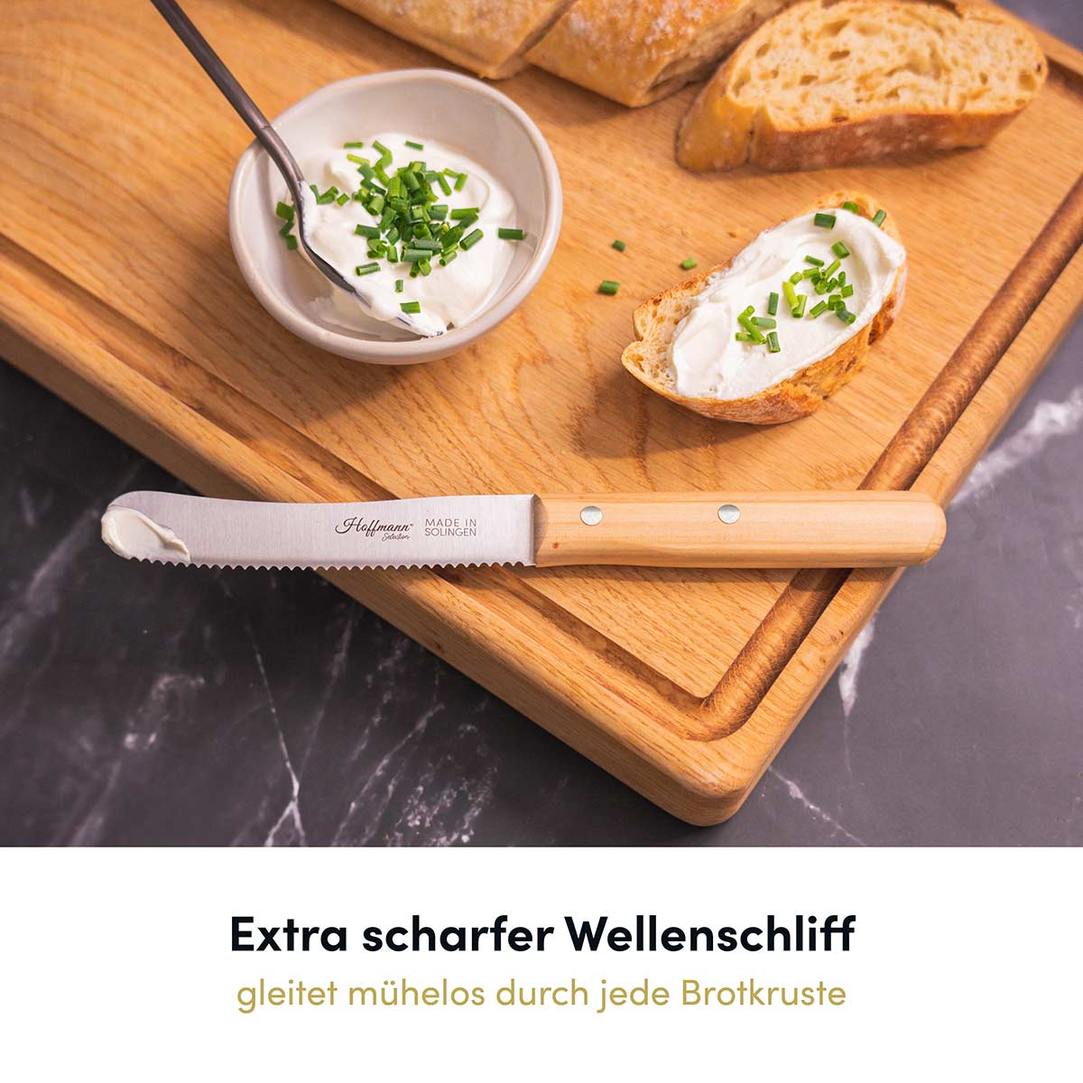 Streichmesser I Buckelmesser Wellenschliff I Made in Solingen - Image 5