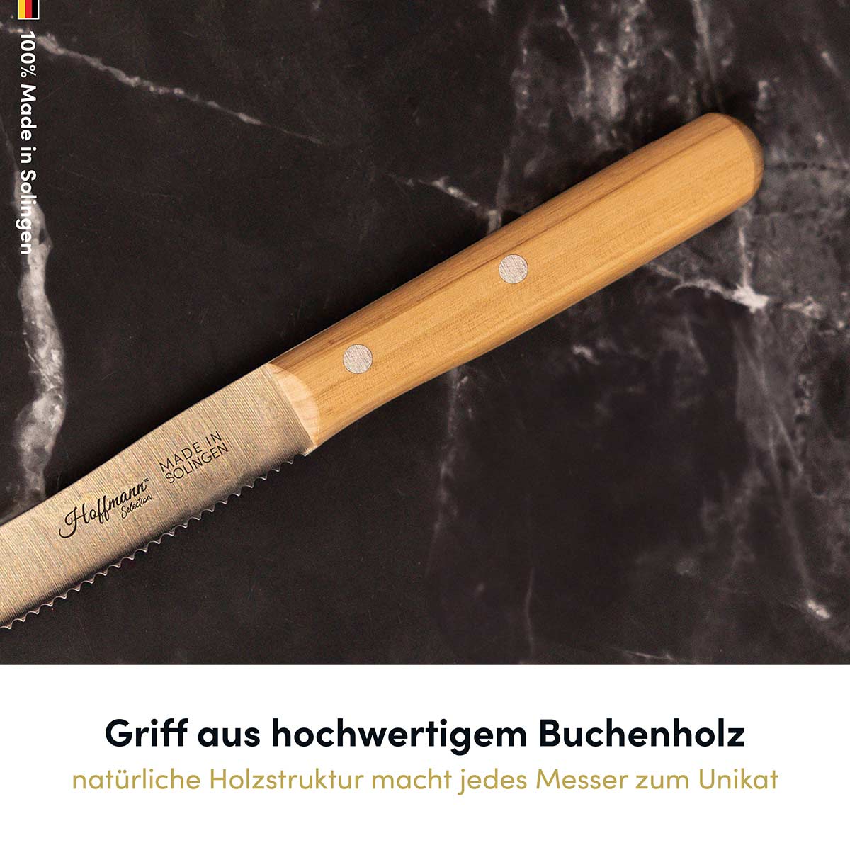Streichmesser I Buckelmesser Wellenschliff I Made in Solingen - Image 6