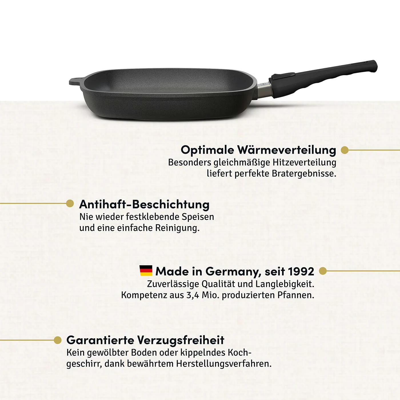 Grillpfanne eckig 28x28 cm I Deckel optional - Image 10