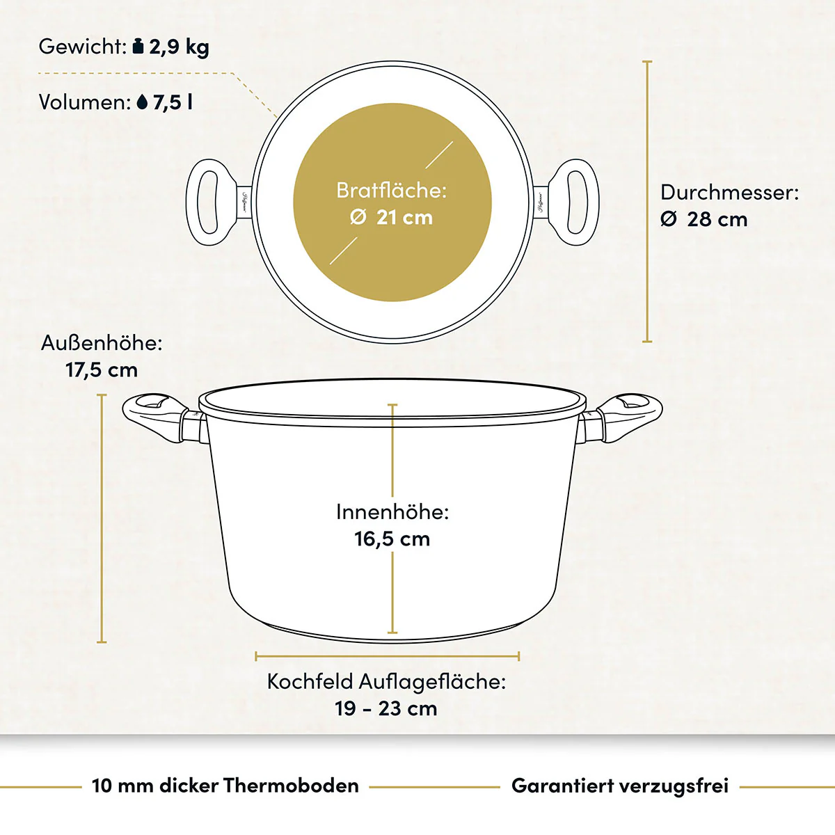 Kochtopf hoch Ø 28 cm I Deckel optional - Image 5