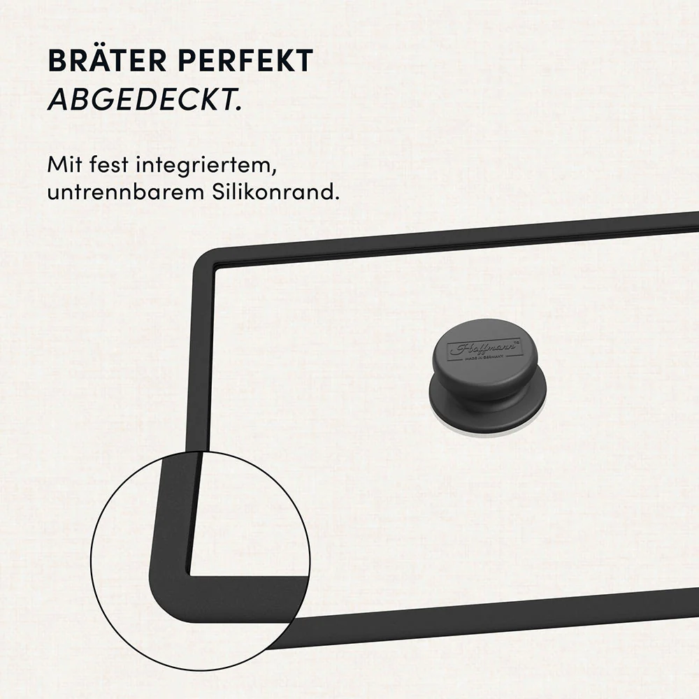 Sicherheitsglasdeckel I Silikonrand I Bräter 41x26 cm - Image 4