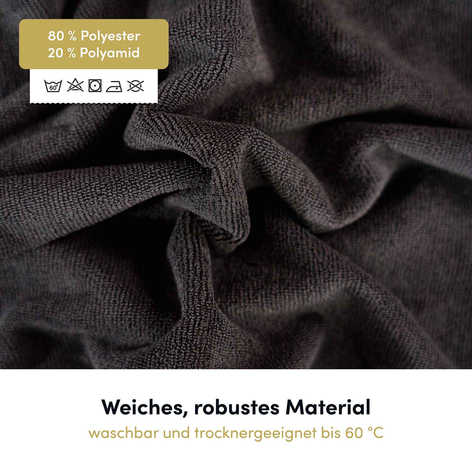 Spezial Mikrofasertuch kettgewirkt 40x40 cm schwarz - Image 4