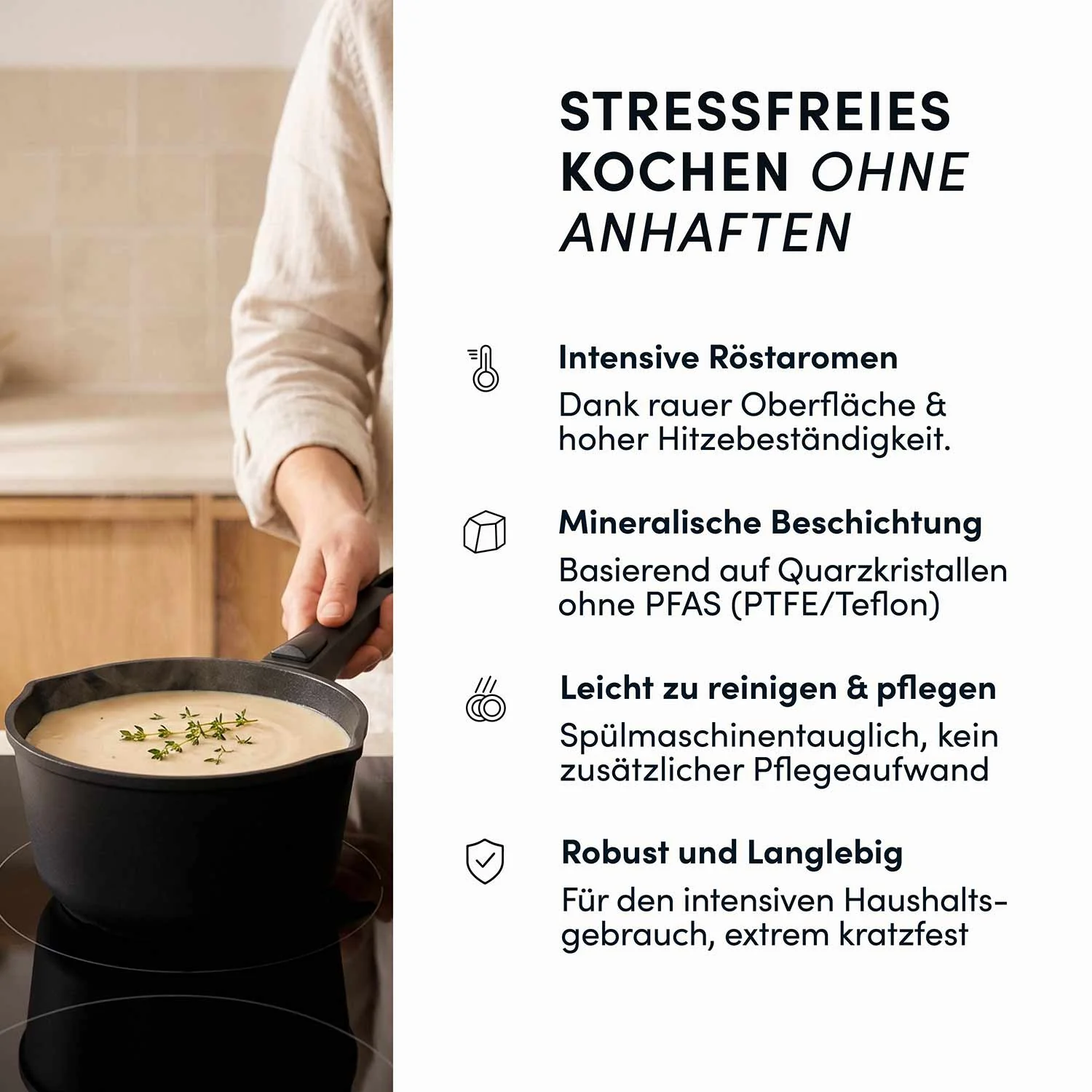 Stieltopf mit 2 Ausgießern | STONIQ | PFAS-FREI - Image 8