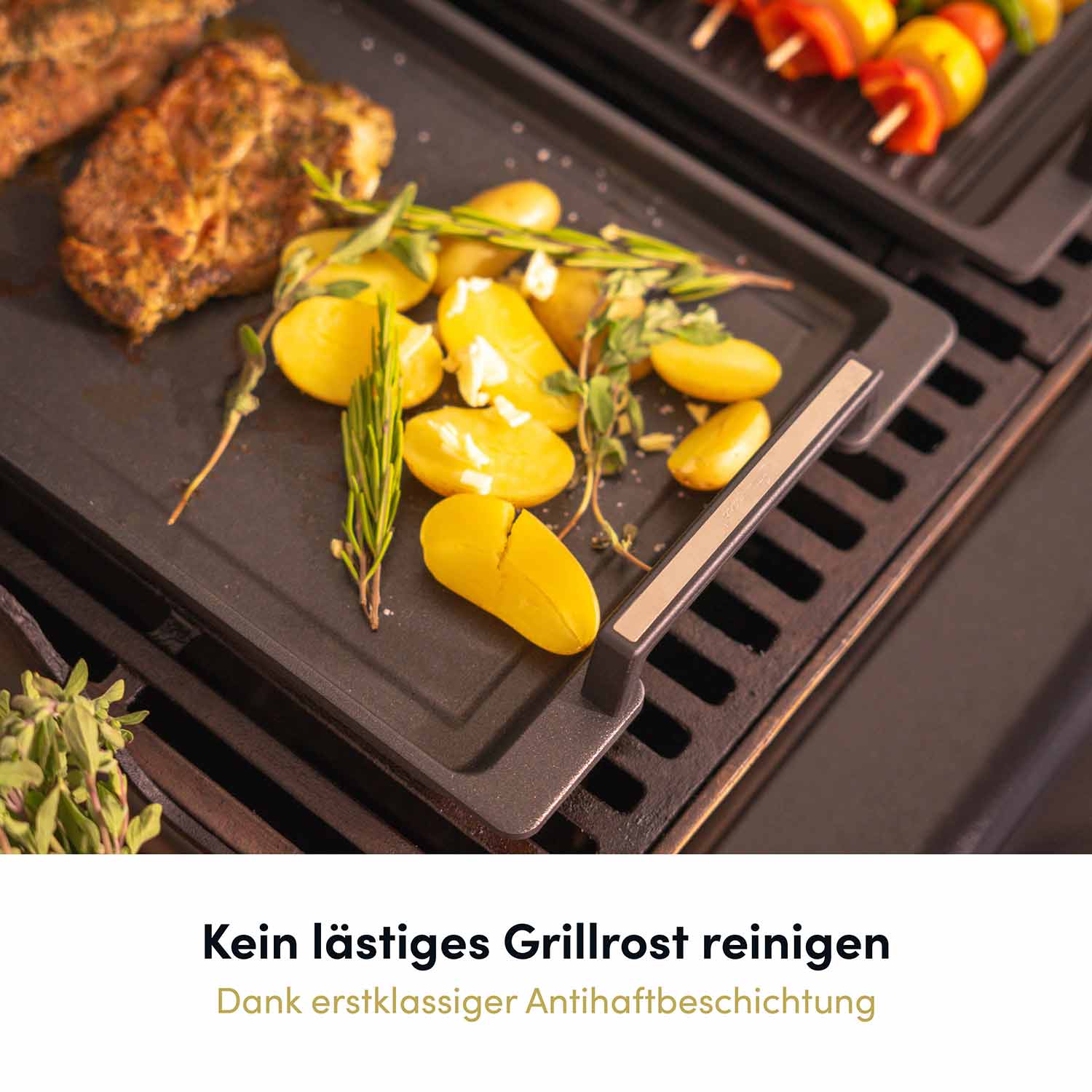 Teppanyakiplatte I Grillplatte mit Seitengriffen I 41x24 cm - Image 4