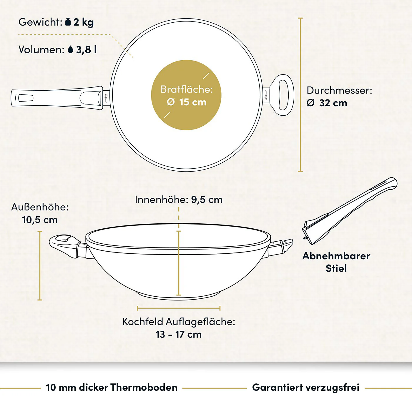 Wokpfanne Ø 32 cm I Deckel optional - Image 5